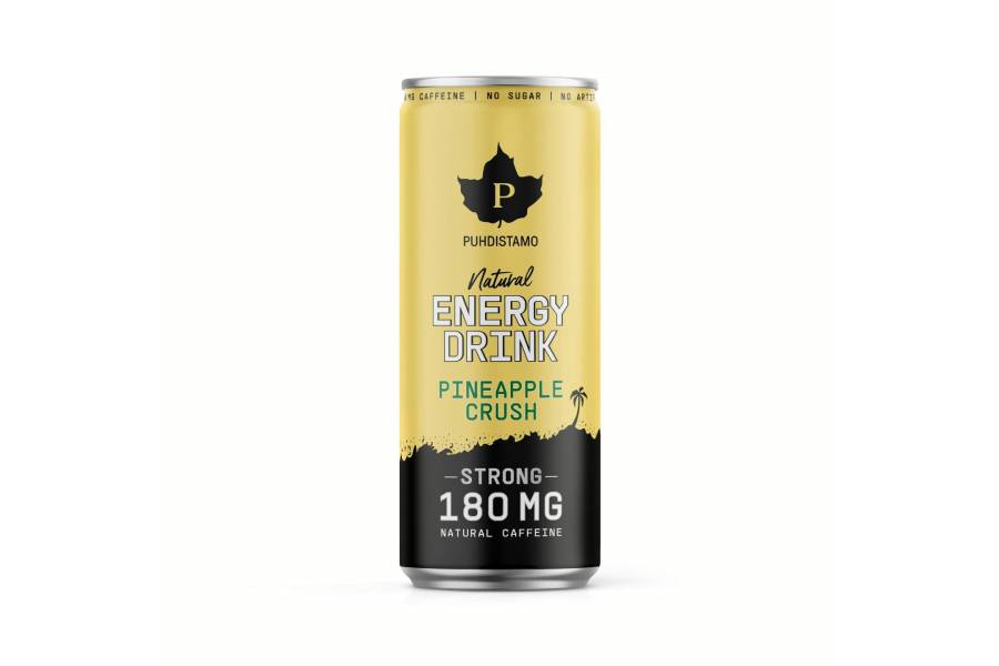 Puhdistamo Natural Energy Drink Strong Pineapple Crush